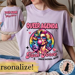 Custom Queer Agenda Pride Month Shirt - Gay Pride LGBTQ Shirt for Pride Month Transgender Tee Drag Queen Shirt Queer Pride Parade Group Tee