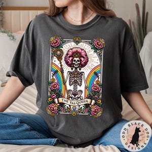 Yas Queen Pride Month Tarot Card Shirt - Trans Nonbinary Pride LGBTQ Ally T-shirt voor Pride Month Enby Pride Parade Queer Ally Tee voor Pride