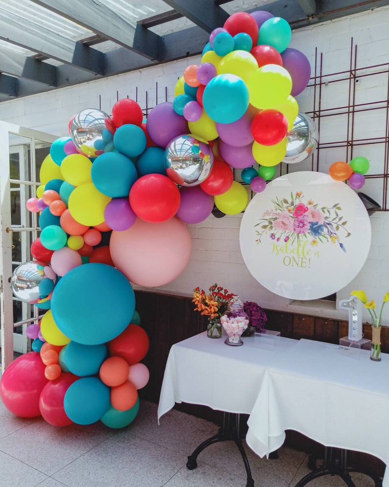 Rainbow Balloon Garland/ Colorful Balloon kit/ Bright Balloon Etsy