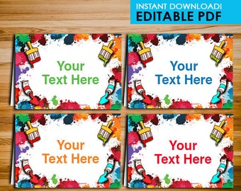 party food labels etsy