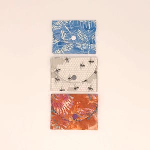 Cartera para tarjetas de crédito, tarjetero, monedero, tarjetero, estuche para limpiar lentes, estuche pequeño con broche