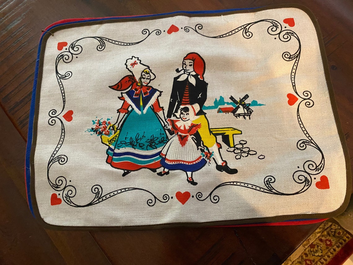 Vintage print placemats Etsy