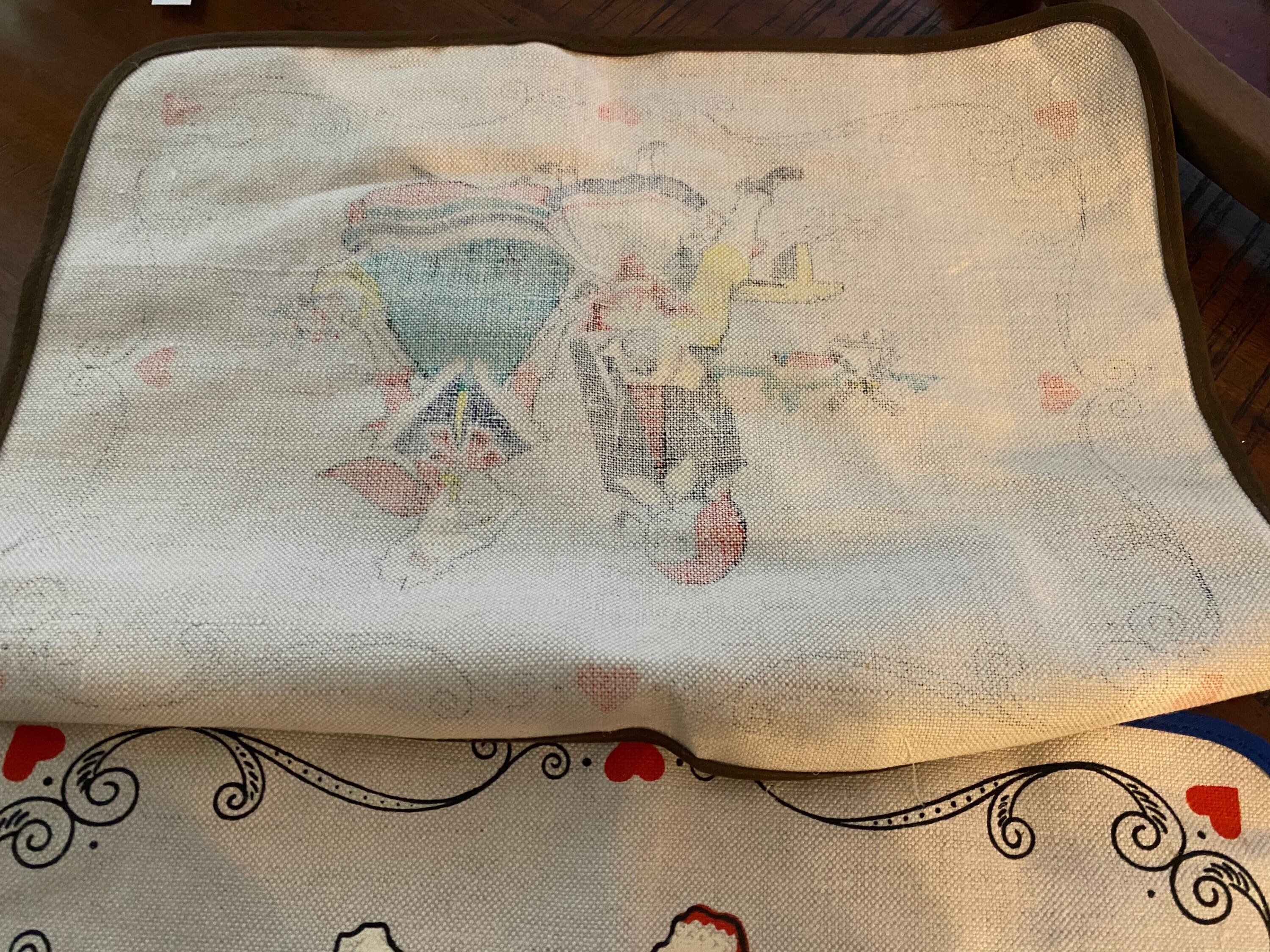 Vintage print placemats Etsy