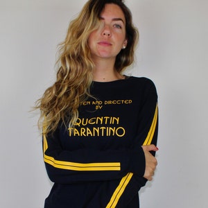 Black Quentin Tarantino T-shirt - Tarantino Film Fan - Kill Bill shirt - Long Sleeve - Written and Directed Black Tee