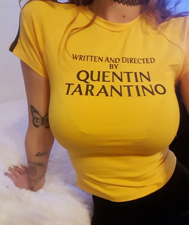 quentin tarantino yellow crop top