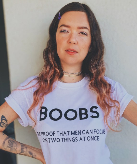 Boobs Tee Titties Slogan T-shirt Funny Feminist T-shirt Top Boob