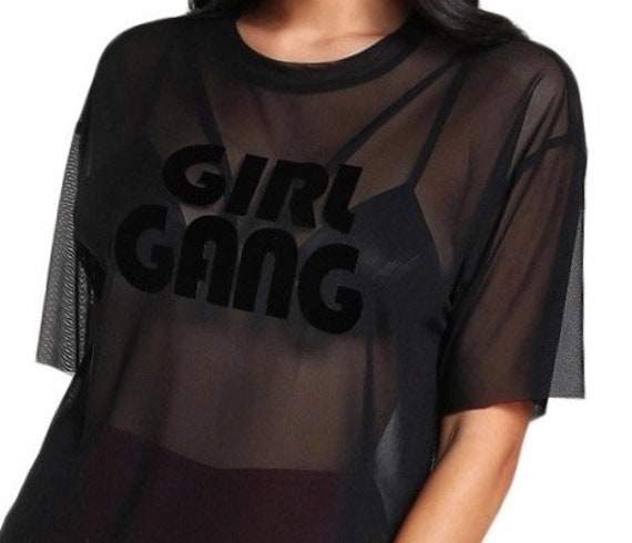 Mesh t clearance shirt black womens