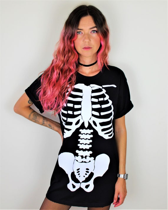 skeleton t shirt dress