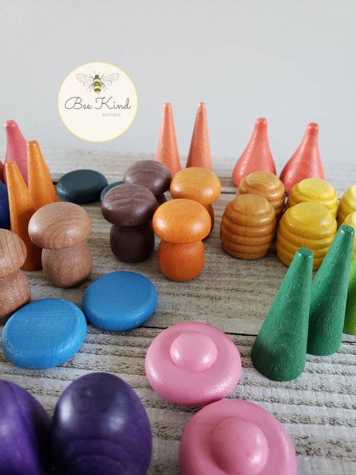 Loose Parts Toys 54 Piece Set for Homeschooling Unschooling Etsy
