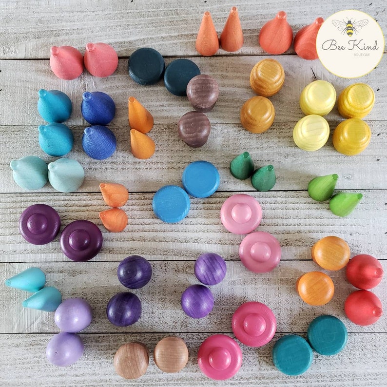 Loose Parts Toys 54 Piece Set for Homeschooling Unschooling | Etsy