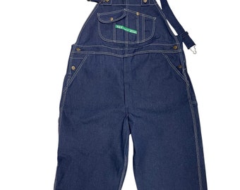 Vintage KEY Imperial Overalls, W42 L30, Dark Wash Overalls, Plus Size Denim Jumpsuit, Denim Dungaree, Unisex Werkkleding Bib Overalls
