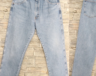 Vintage 90s RUSTLER Jeans , 36 Waist , Rustler Straight Leg Jeans , Medium Wash Jeans , Rustler Men's Denim Pants , 100% Cotton , 36x30