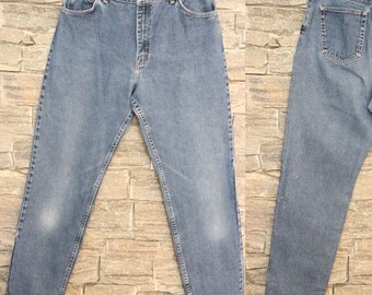 90s WRANGLER Women's Jeans , 32 Waist Jeans , Tappered Leg Jeans , High Rise Jeans Wrangler For Women Jeans , Long Leg Mom Jeans , Size 14