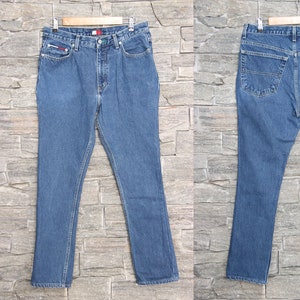Vintage Tommy Hilfiger Jeans, 33 34 Taille Jeans, Tommy Hilfiger Mom Jeans, 34x32, Größe 13 Jeans, Mid Rise, Tapered Leg Skinny Jeans