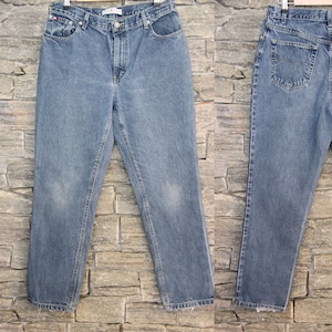 Vintage Tommy Hilfiger Mom Jeans, 32 Taille Jeans, Tommy Hilfiger Mom Jeans, Größe 12 Jeans, Mid Rise, Tapered Leg Jeans