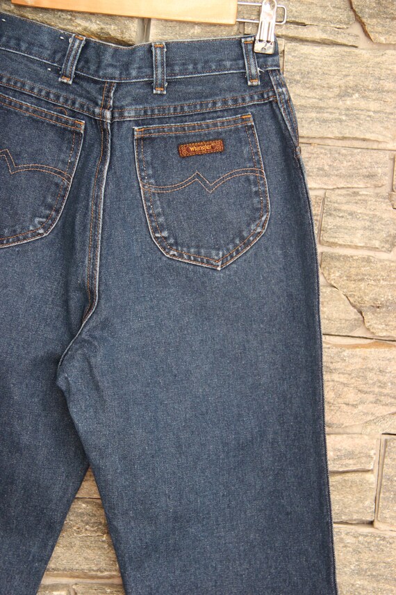 70s WRANGLER Mom Jeans , 27 Waist Jeans , Dark Wa… - image 4