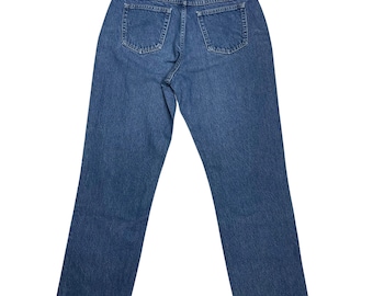 Vintage 90s Rider’s by Lee Relaxed Fit Jeans , 32 Waist , Made in Mexico , Medium Blue Denim , High Rise Straight Leg Jeans , Size 12M