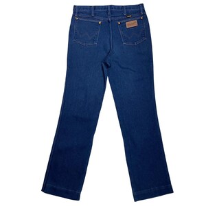 Vintage 90s Wrangler 947STR Jeans , 34x30 , Classic Western Denim Pants , Straight Legs , High Waist , Stretchy Jeans , Made in USA