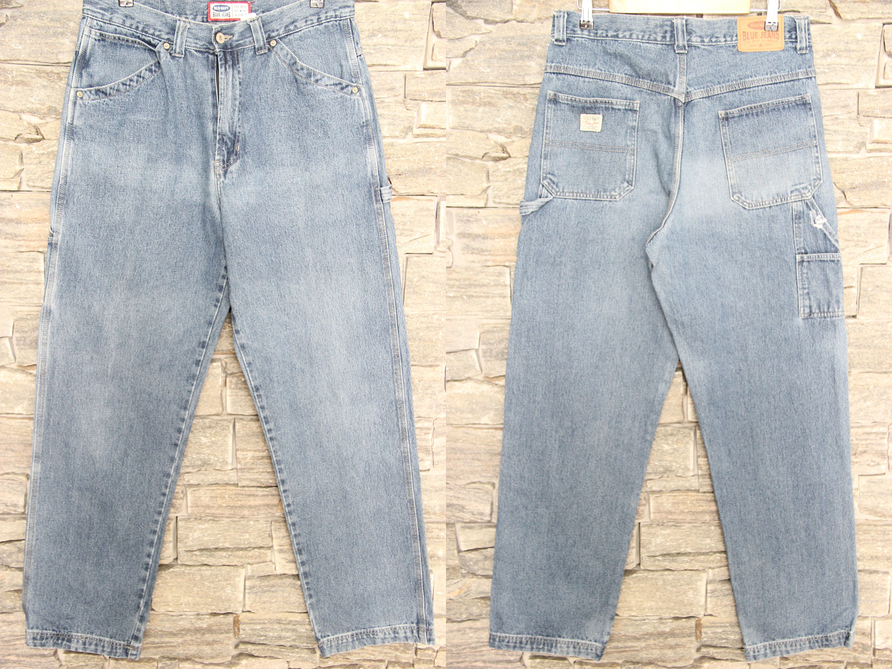 Vintage Old Navy Carpenter Jeans 34 Waist Medium Wash | Etsy