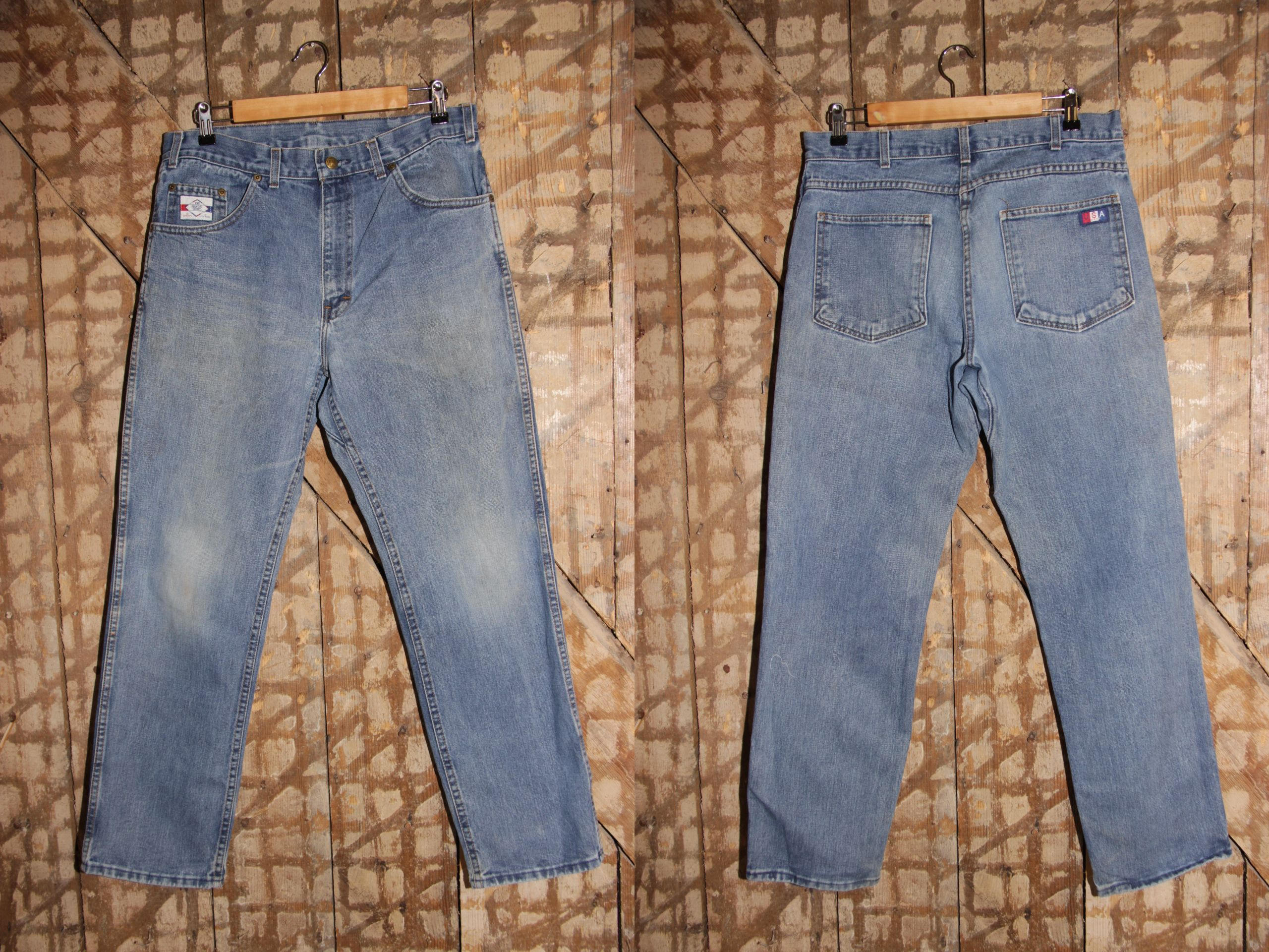 Jeans 35 Waist Jeans Faded Workwear 