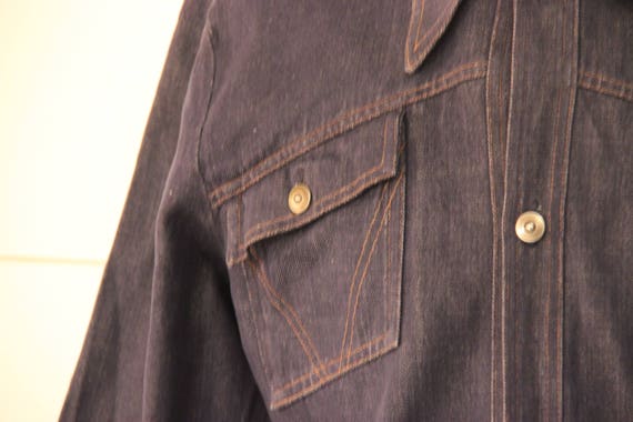 70s denim mens jacket , Vintage denim blazer , Da… - image 6