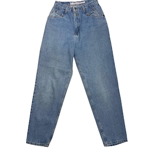 80s Zena Light Wash Mom Jeans , 28 Waist , High Waist Zena Women&#39;s Jeans , Tapered Leg Women&#39;s Jeans , 100% Cotton , Vintage Zena Mom Jeans