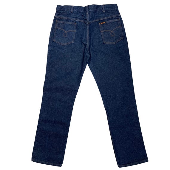 80s Saddle King Classic Western Jeans , W36 L32 , Vintage Indigo