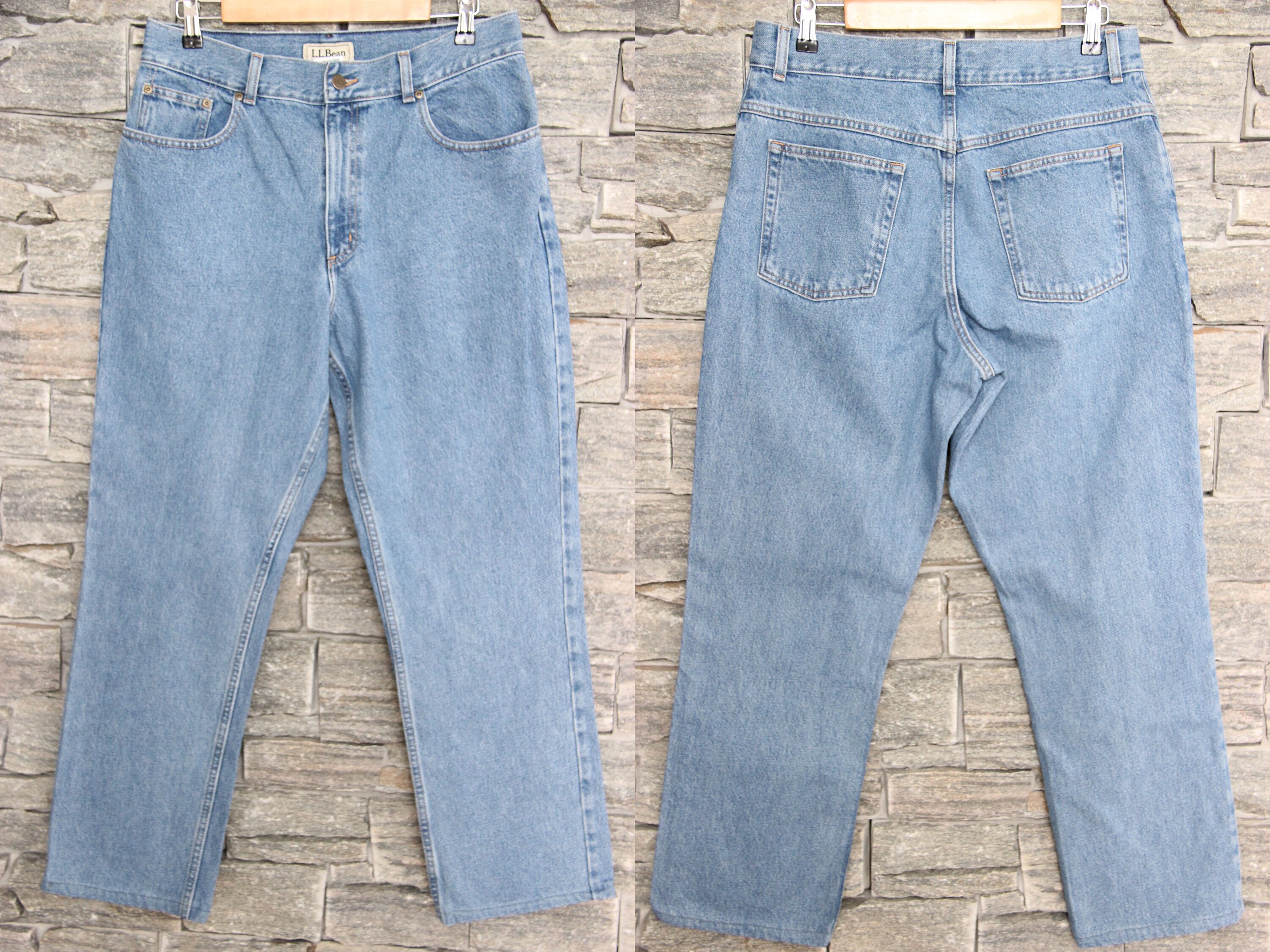 Vintage L.L. Bean Jeans 34 Waist Jeans Original Fit Jeans Etsy