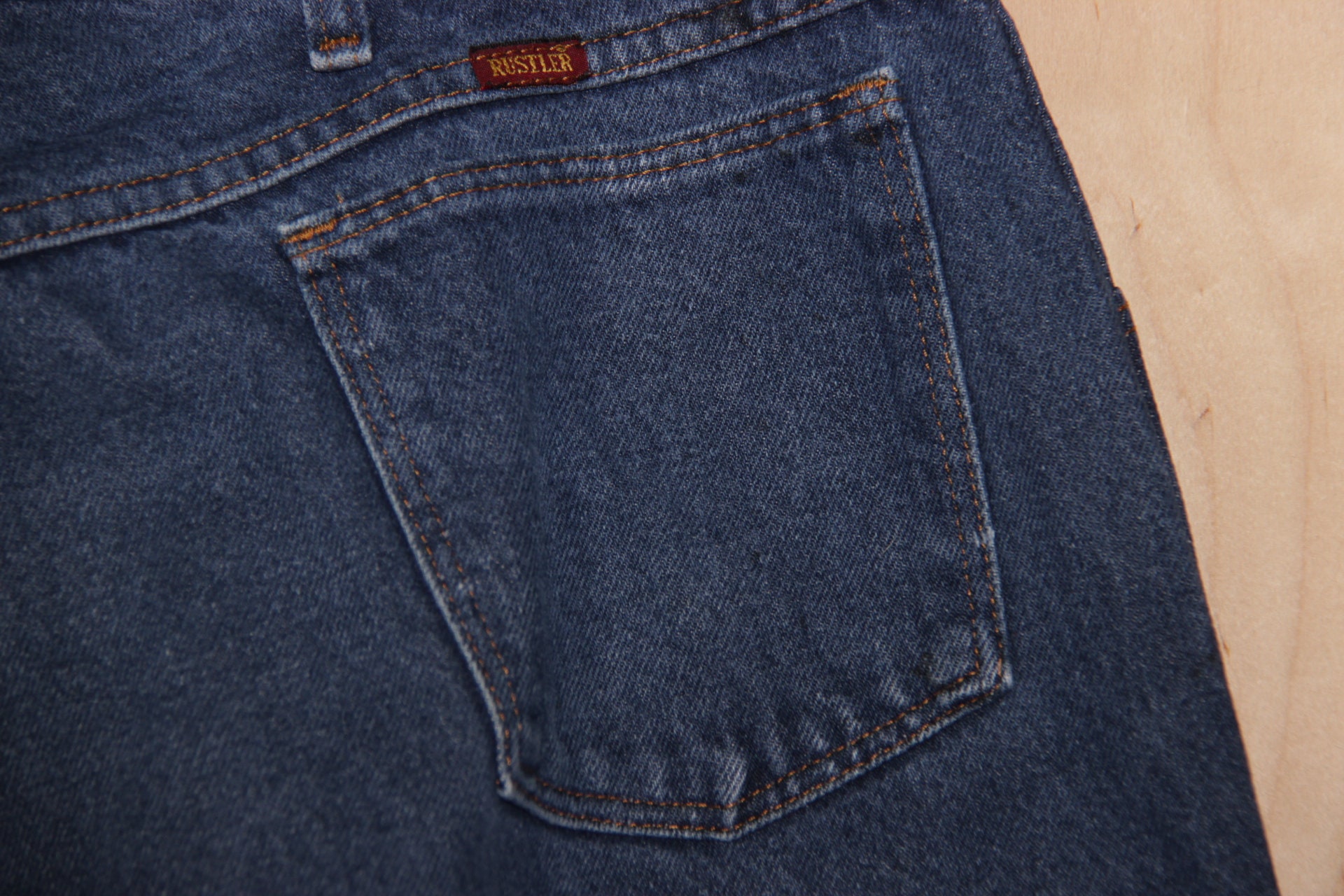 Vintage 90s RUSTLER Jeans 42 Waist Rustler Straight leg | Etsy