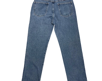 Vintage Rustler Men's Jeans , 34x30 , Regular Fit Men's Jeans , Straight Leg Men's Jeans , Medium Wash Denim Pants , 100% Cotton Jeans