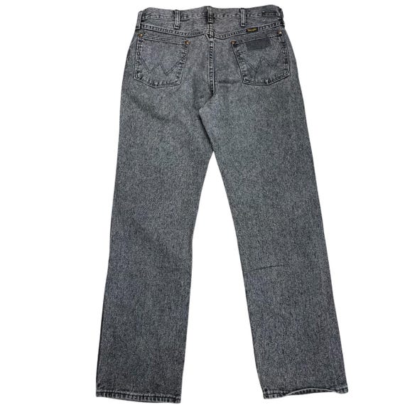 Jeans pour hommes Wrangler Black Acid Wash des années 90 fabriqués