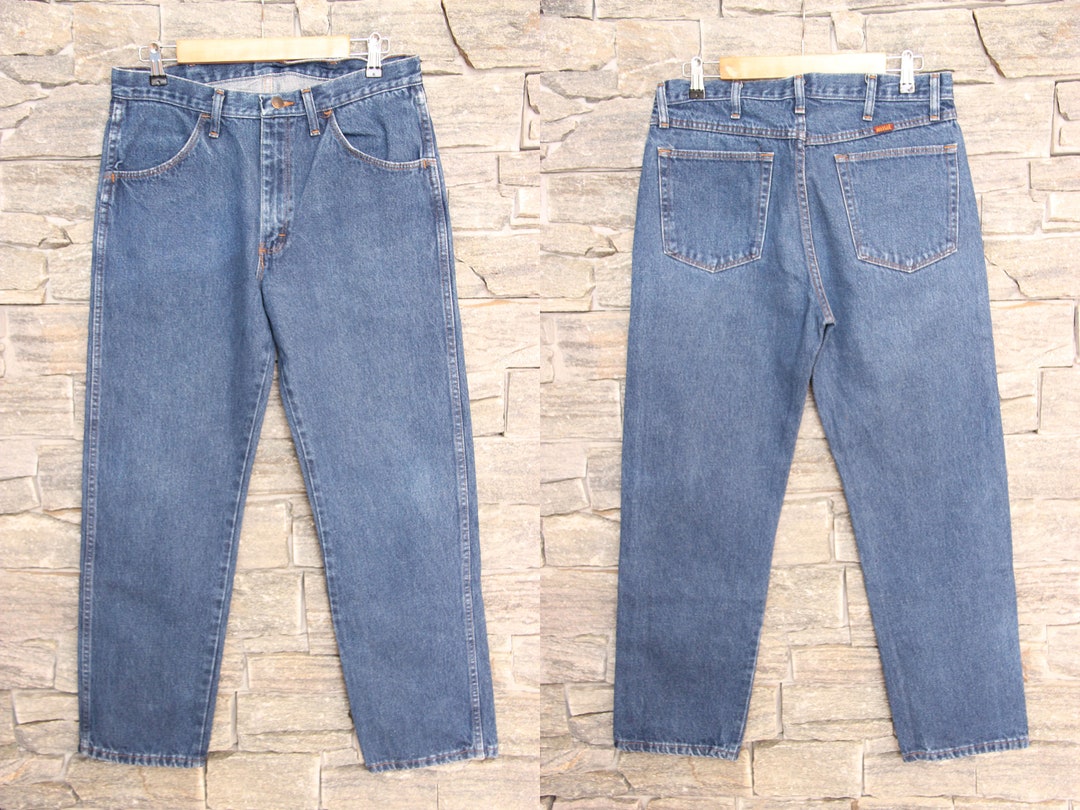 Rustler Denim Painter Pants for Men (W34 equivalent) cotton blue type Vintage Second Hand