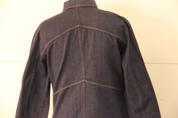 70s denim mens jacket , Vintage denim blazer , Da… - image 8