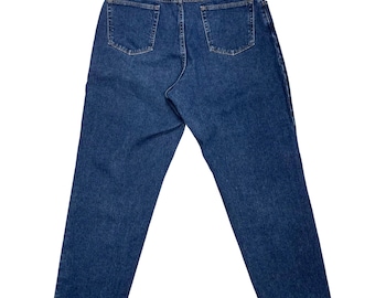 Vintage Wrangler For Women Dark Blue Jeans , Waist 32 , High Rise Relaxed Fit Jeans , Vintage Straight Leg Women's Jeans , 1990s/2000s