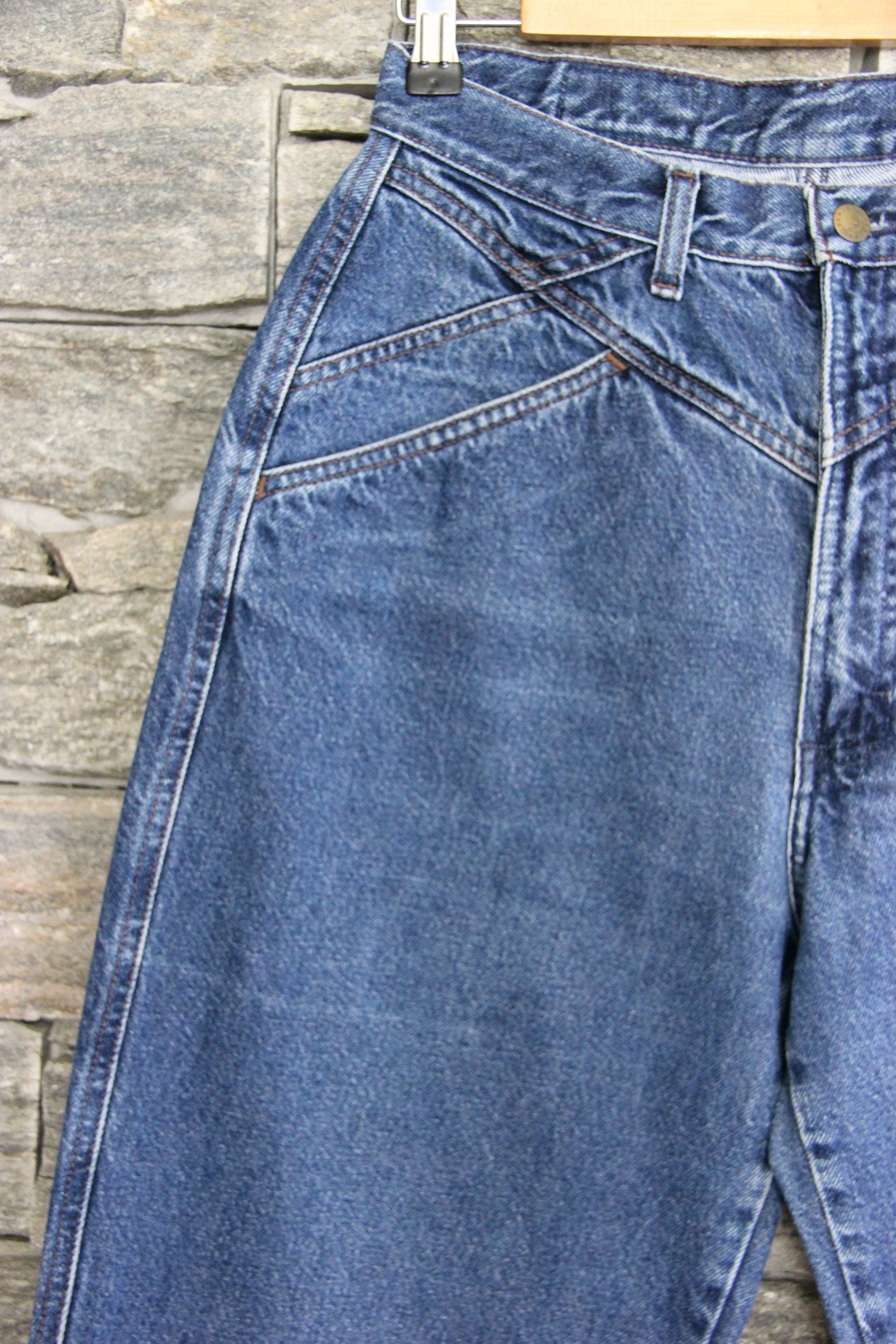 90s ROCKY MOUNTAIN Tapered Jeans 29 Waist Dark Wash Mom Etsy