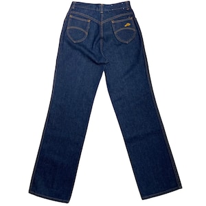80s Vintage Chic by h.i.s Jeans , 30 Waist , High-Waisted Women&#39;s Jeans , Indigo Blue Jeans , 100% Cotton Retro Denim