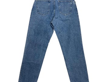 Vintage 90s WRANGLER dla kobiet Jeans, 28 talii, zwężane nogawki, wysoki stan, średnie spranie, luźny krój, 100% bawełny Denim