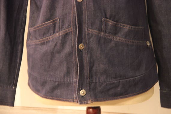 70s denim mens jacket , Vintage denim blazer , Da… - image 5