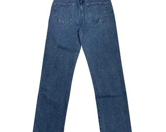 90s Wrangler Hero Authentic Men's Jeans , 31x34 , Medium Wash Denim Pants , Regular Fit Wrangler Jeans , Long Leg Men's Jeans , 100% Cotton
