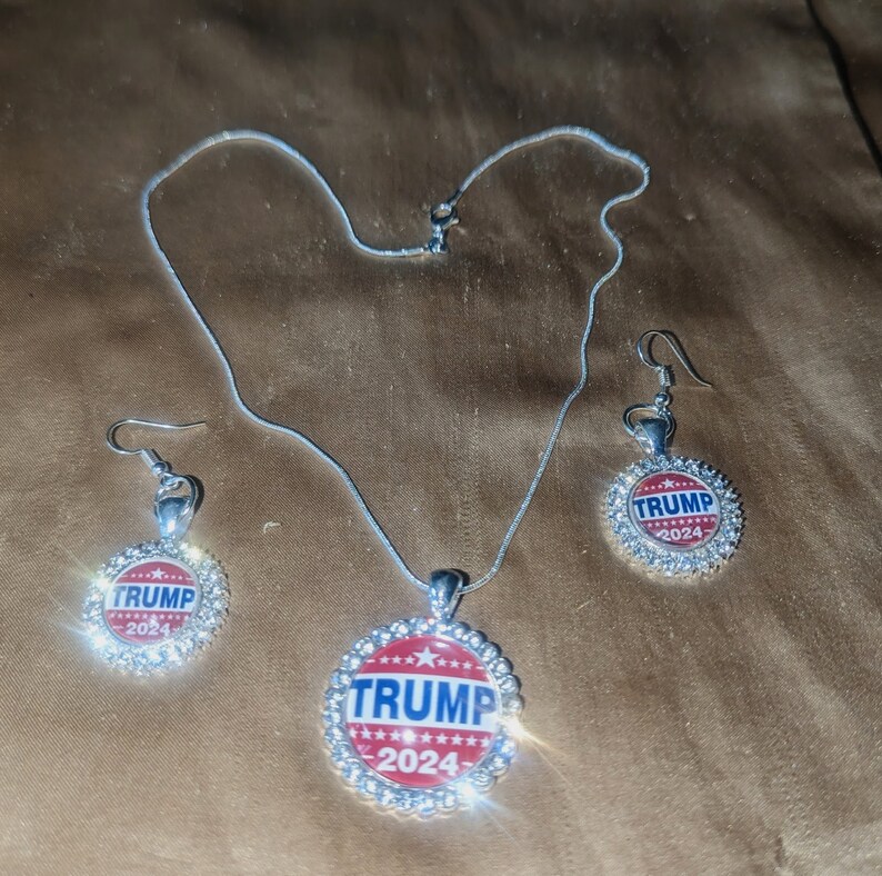 Trump Necklace and Earrings - Etsy