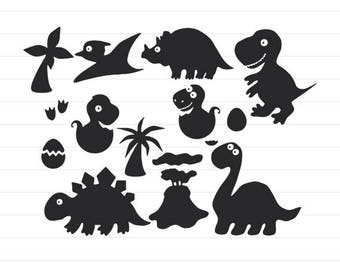 Cute Dinosaur Svg Etsy