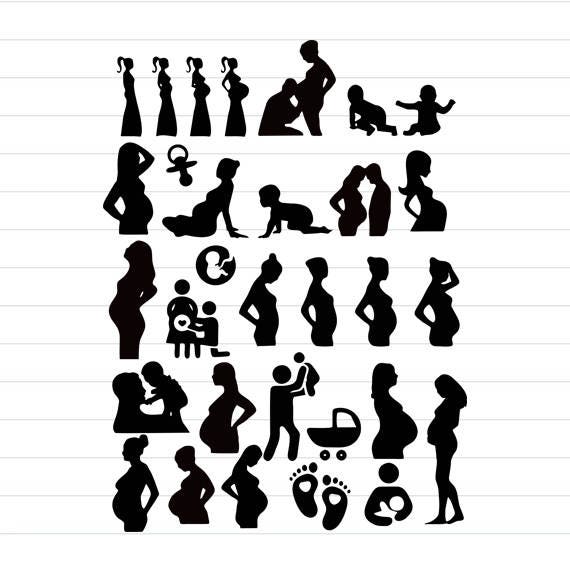 Download INSTANT DOWNLOAD Pregnancy Svg Pregnancy Clipart Pregnant | Etsy