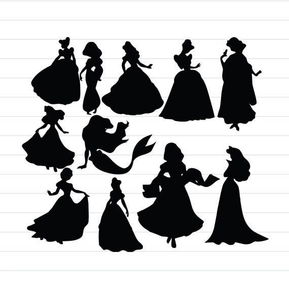 Download Téléchargement immédiat Disney Princess Svg Silhouette | Etsy