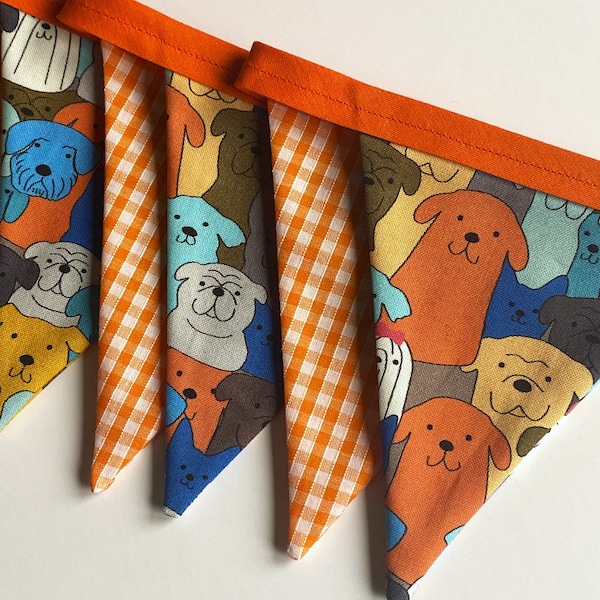 Handmade Dog Bunting Terriers Labradors Bulldogs Schnauzers and more Home and Birthday Party Decoration Mini Fabric Bunting