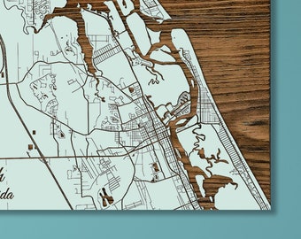 New Smyrna Beach Map Etsy New Smyrna Beach Map Etsy