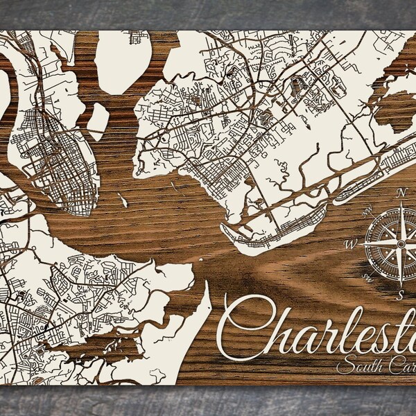 Street Map of Charleston - Etsy