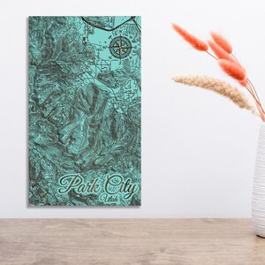 Utah: Park City Topo Map- MI-SM| Wood Wall Decor