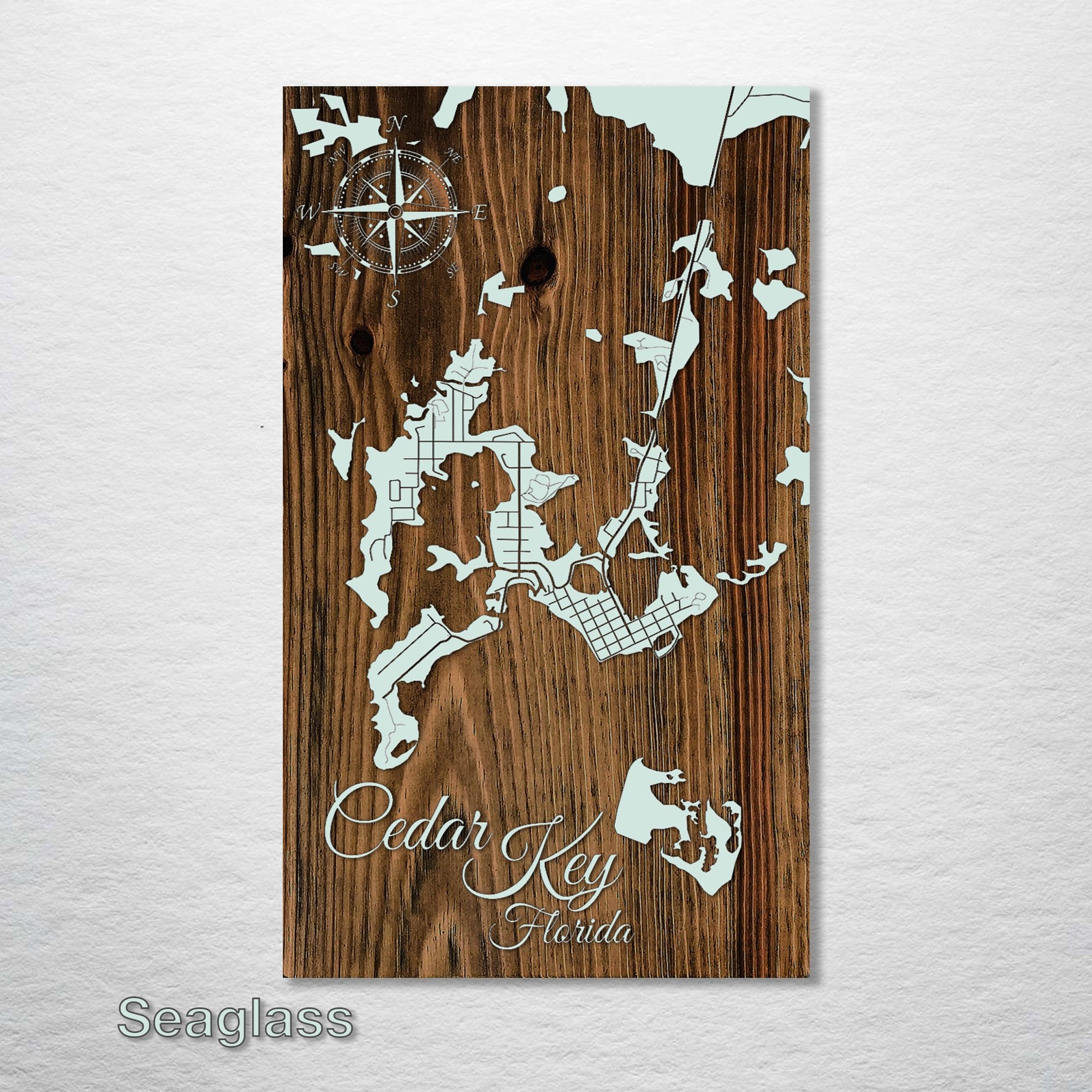 Cedar Key Florida Street Map: Wood Engraved Wall Art - Etsy