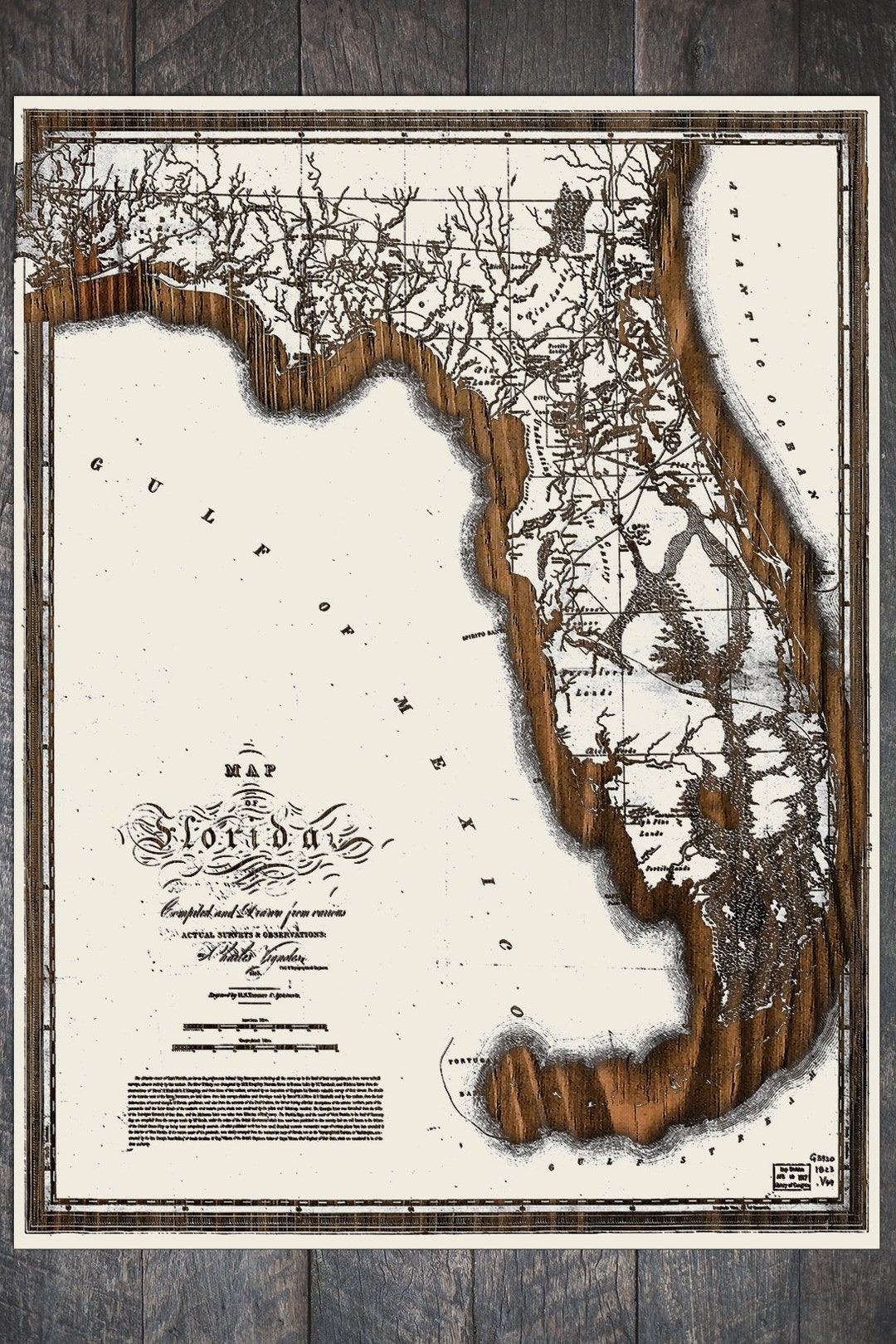 Historic Wood Map of Florida 1823 - Il 1080xN.1888964547 8q0y 