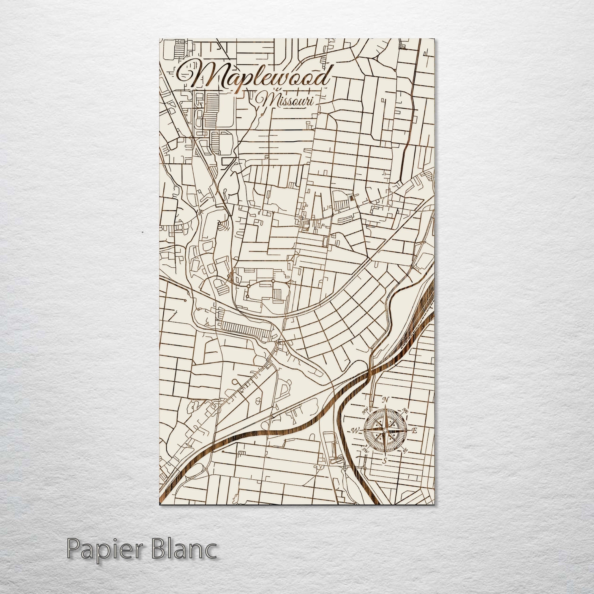 Missouri Maplewood Street Map Wood Wall Decor Etsy Il 6ayw 